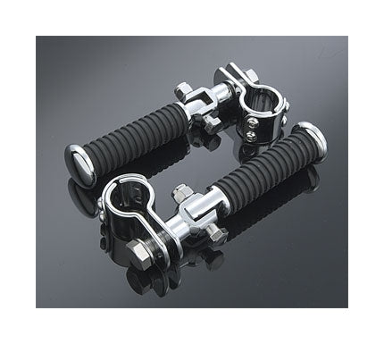 Milwaukee Twins Rubber Footpeg Set With Clamp-On Mount