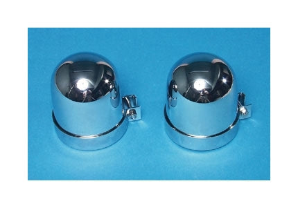 Milwaukee Twins Dome Style Shock Covers For Harley 1954-1984