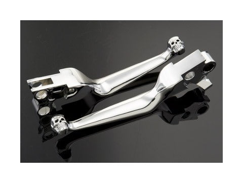 Milwaukee Twins Skull Lever Set For Harley For Harley Big Twin / Sportster 1996-2017