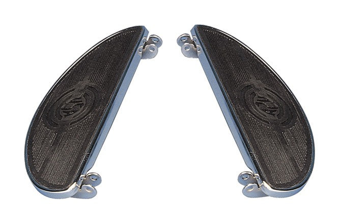 Milwaukee Twins Standard Oval Floorboards For Harley 1940-1984