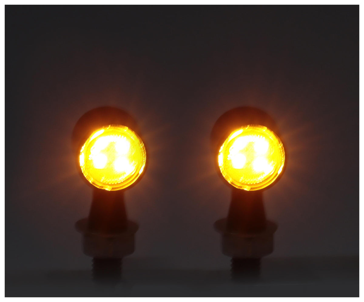 Milwaukee Twins LED Amber / White Turn Signal Set