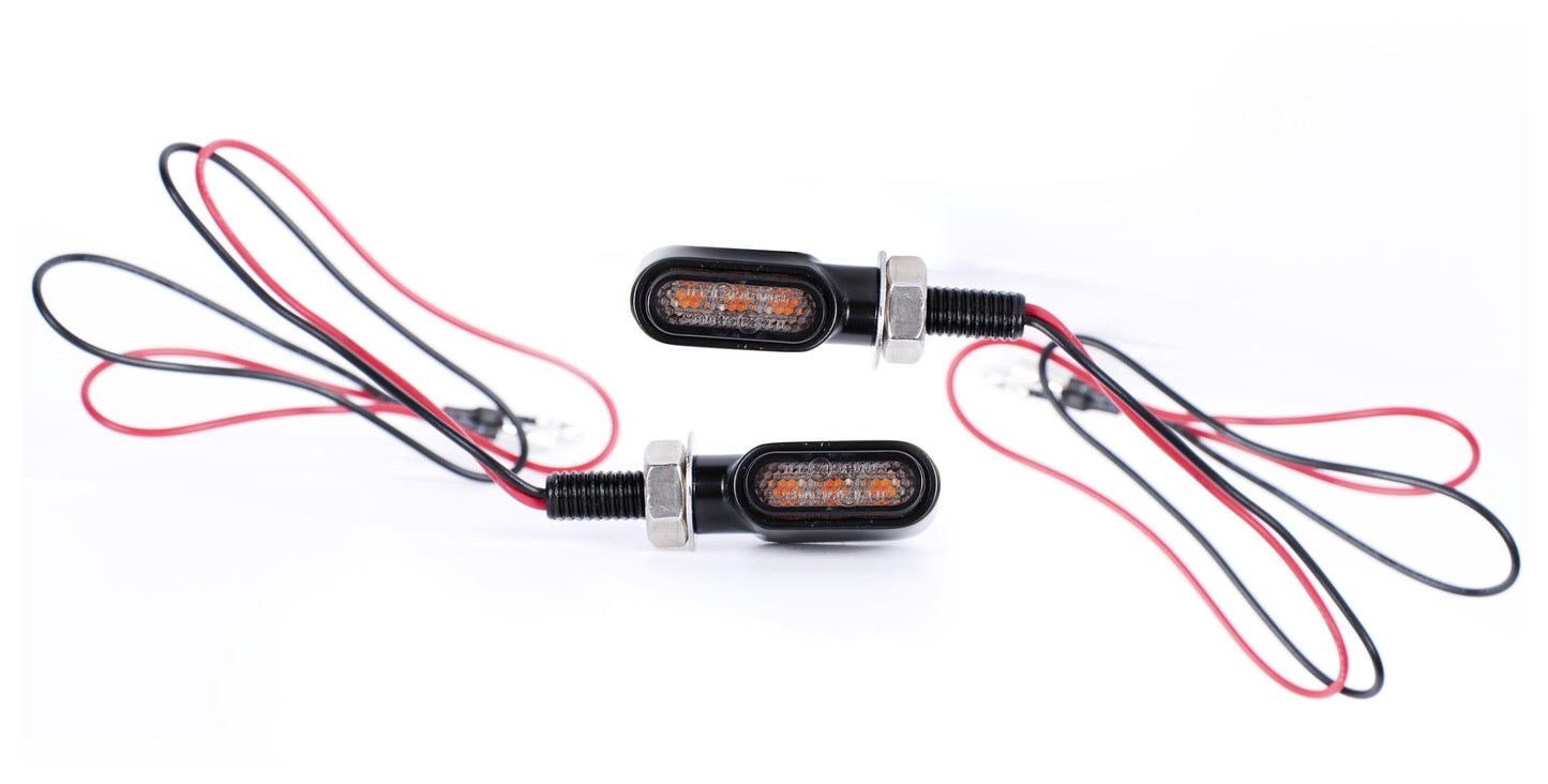 Milwaukee Twins LED Mini Oval Amber Turn Signal Set