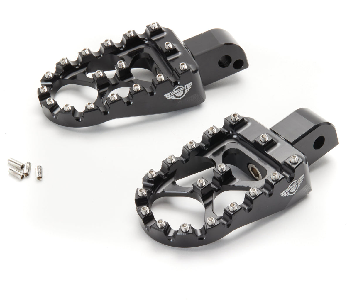 Milwaukee Twins MX Style Passenger Pegs For Harley Softail 2018-2026