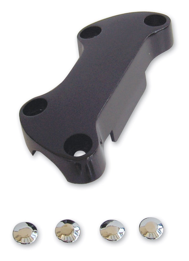 Milwaukee Twins Skirted Smooth 1″ Handlebar Top Clamp For Harley