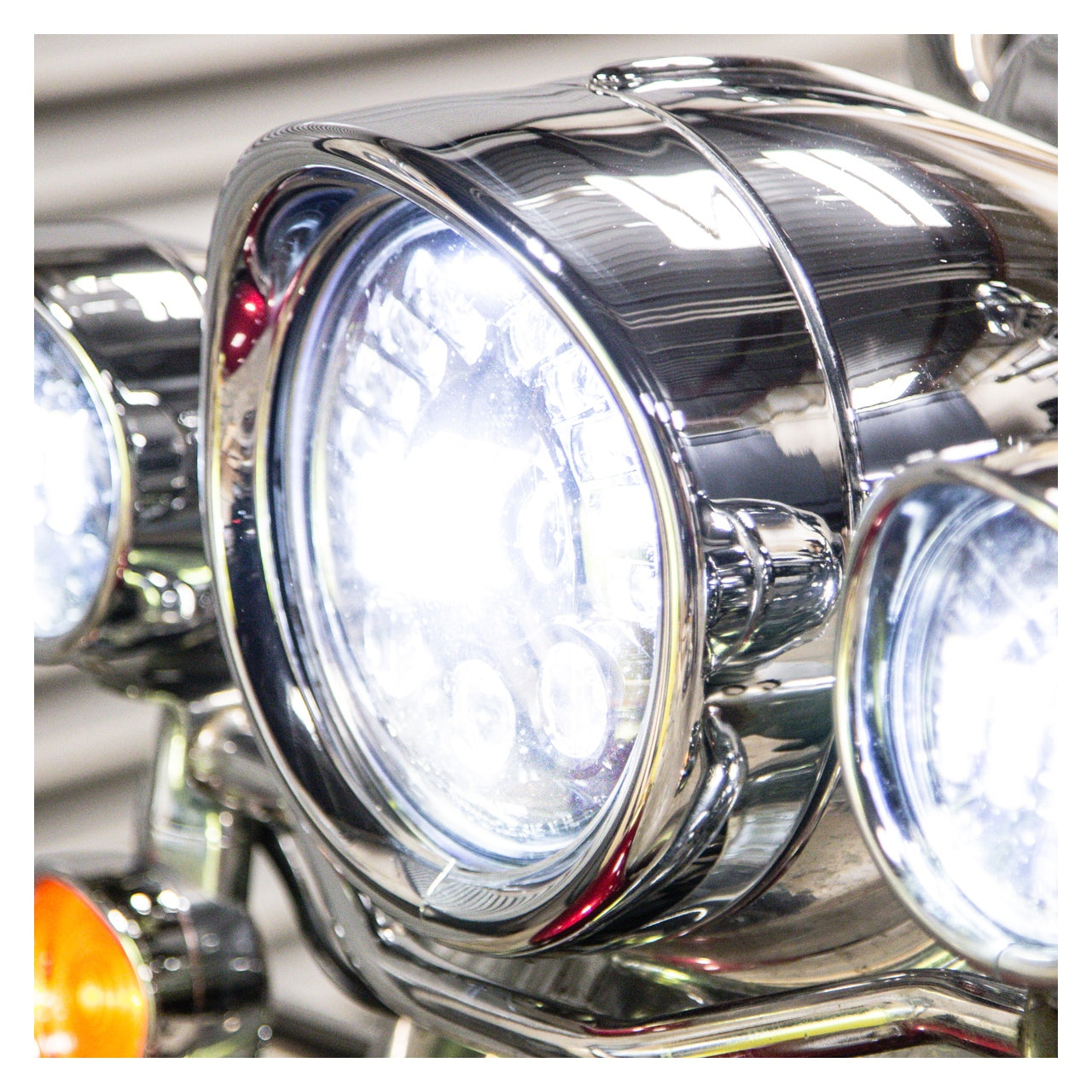  Milwaukee Twins 7" Headlight Trim Ring With Visor For Harley Touring 1981-2019