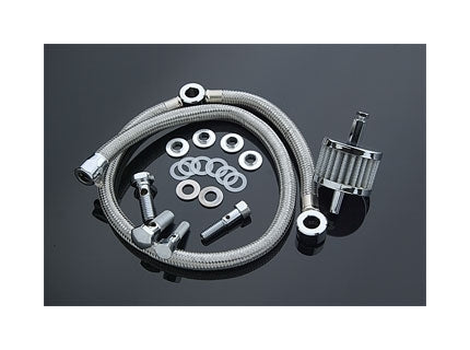  Milwaukee Twins Braided Hose Crankcase Breather Kit