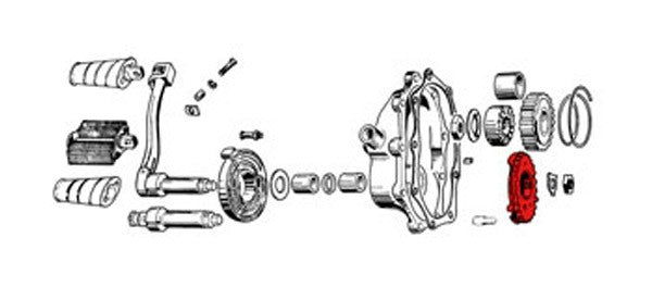  Milwaukee Twins Kick Starter Crank Gear For Harley Big Twin 1936-1984