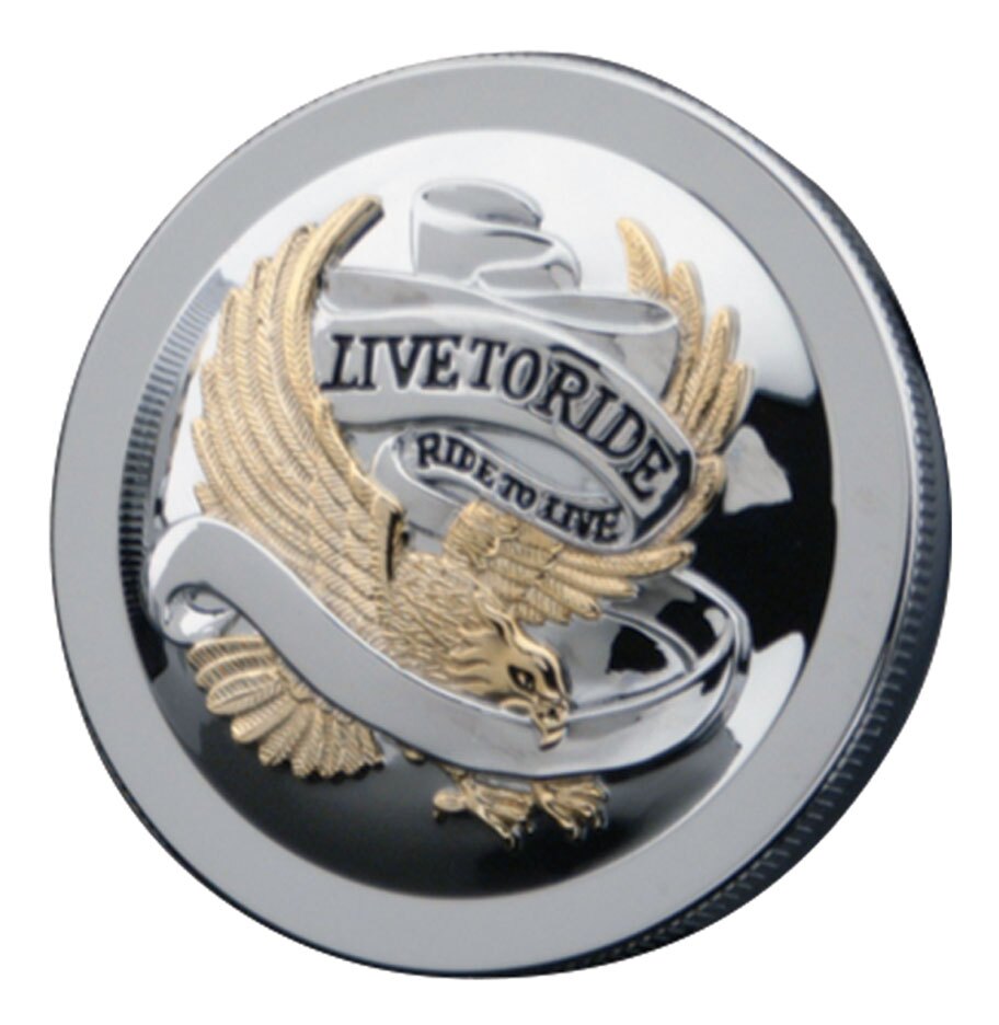  Milwaukee Twins Live To Ride Vented Gas Cap For Harley 1996-2026