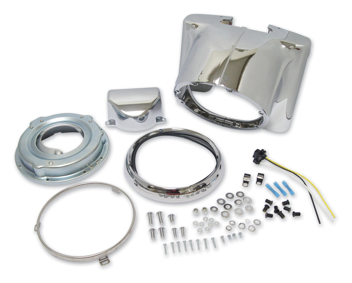  Milwaukee Twins Nacelle Headlamp Kit For Harley FL Softail 1986-2017