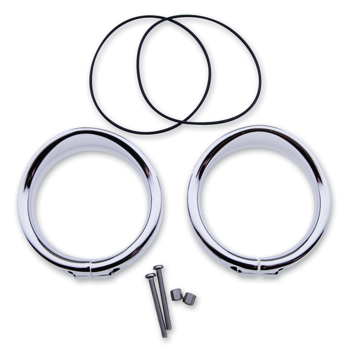  Milwaukee Twins Turn Signal Trim Rings With Visor For Harley Touring / Softail 1985-2019
