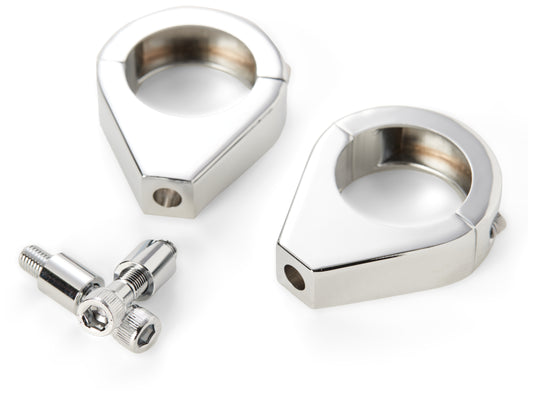  Milwaukee Twins Chrome 39mm Turn Signal Fork Clamps