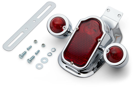  Milwaukee Twins LED Tombstone Taillight With Red Turn Signals