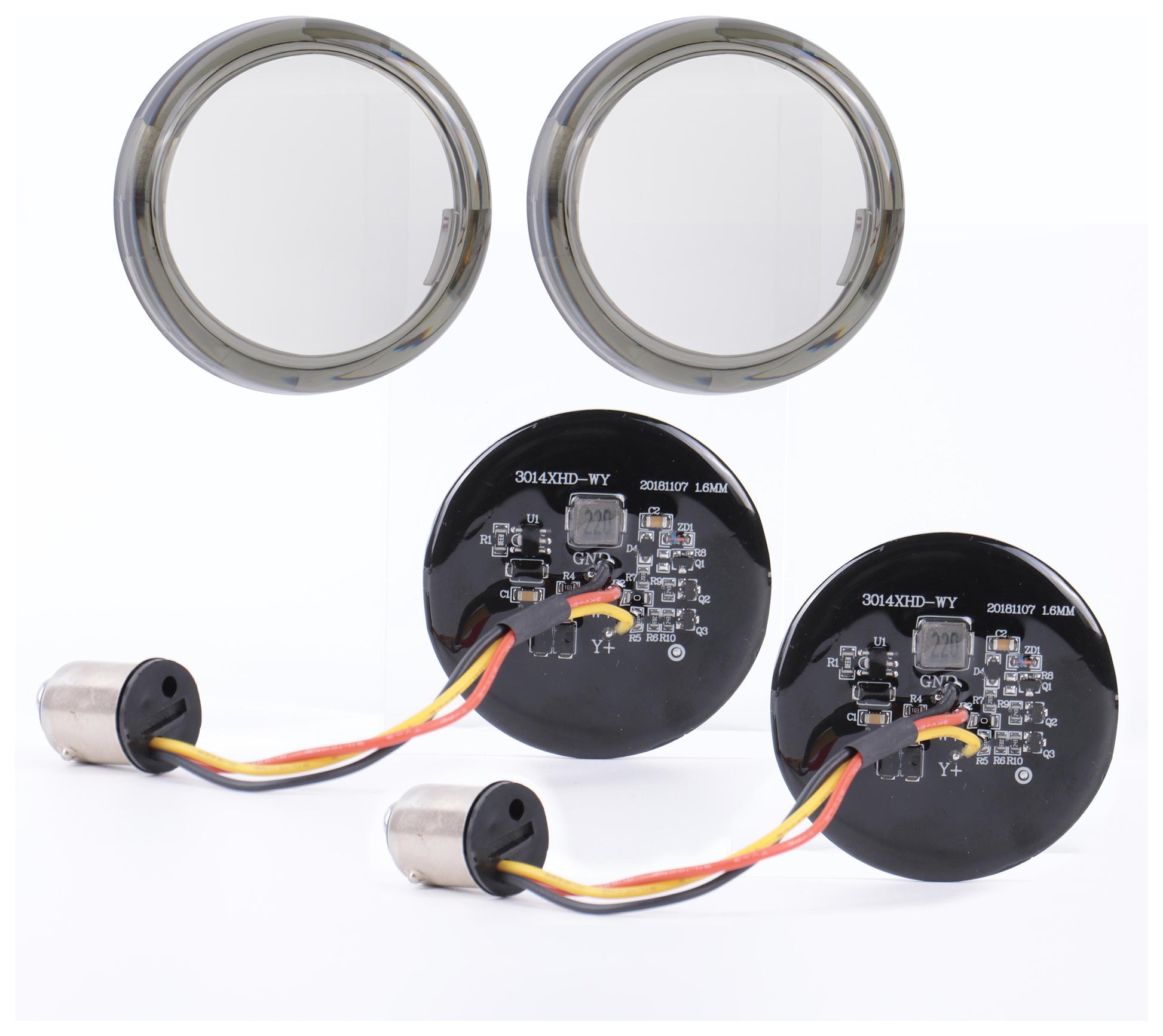  Milwaukee Twins 1156 Rear LED Turn Signal Insert Kit For Harley 2000-2025