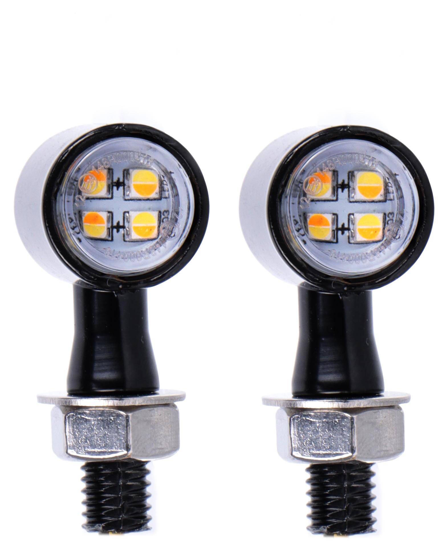  Milwaukee Twins LED Amber / White Turn Signal Set