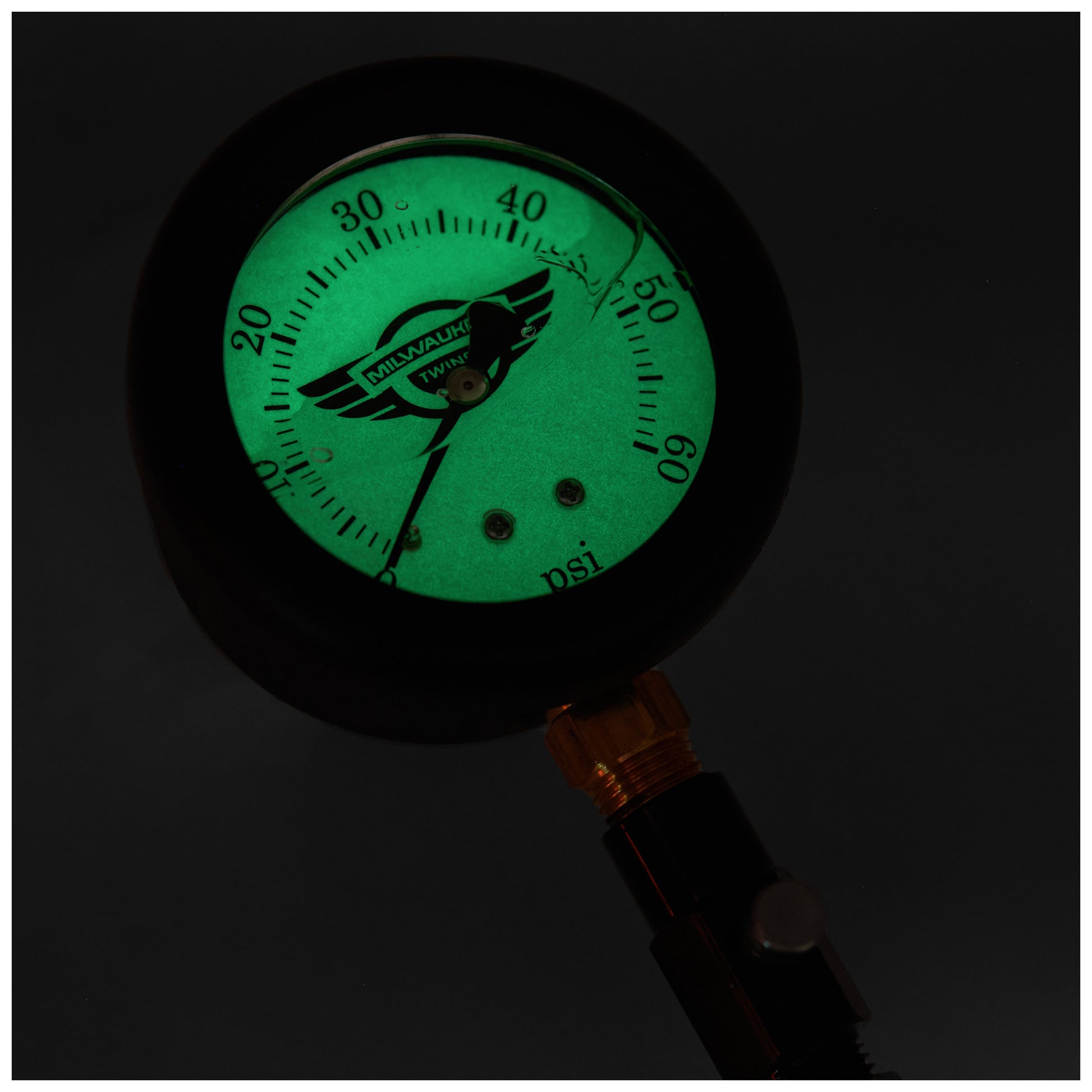  Milwaukee Twins Liquid Filled Tire Pressure Gauge