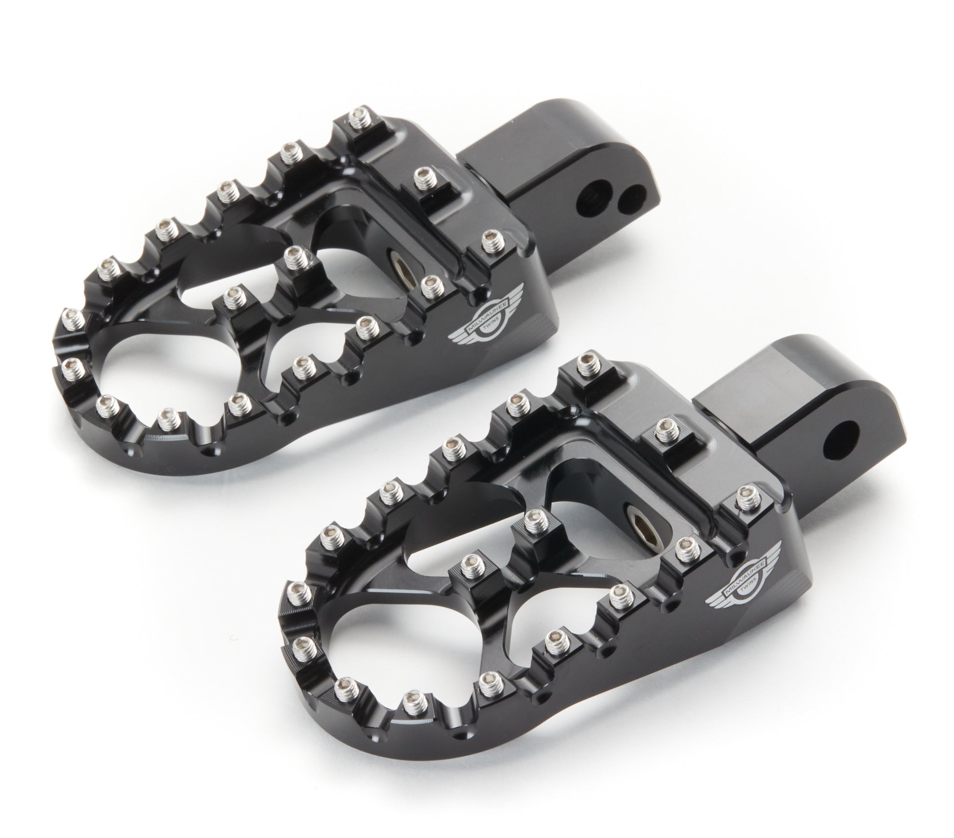  Milwaukee Twins MX Style Passenger Pegs For Harley Softail 2018-2026