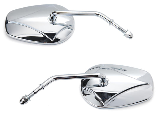  Milwaukee Twins Rectangle Round Stem Mirror Set