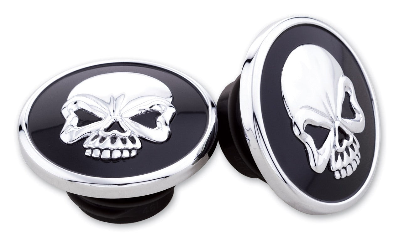  Milwaukee Twins Skull Gas Cap Set For Harley 1984-1996