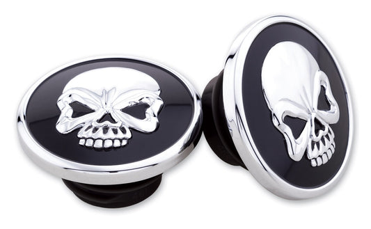  Milwaukee Twins Skull Gas Cap Set For Harley 1984-1996