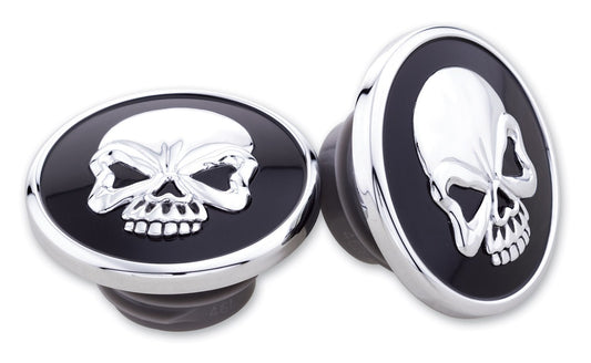  Milwaukee Twins Skull Gas Cap Set For Harley Softail 1996-1999