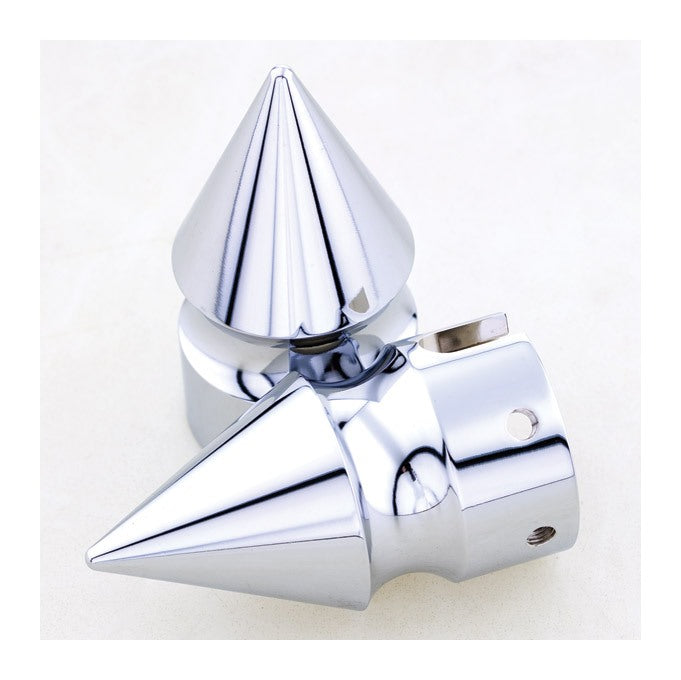  Milwaukee Twins Spike Front Axle Nut Covers For Harley 1972-1989