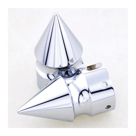  Milwaukee Twins Spike Front Axle Nut Covers For Harley 1972-1989